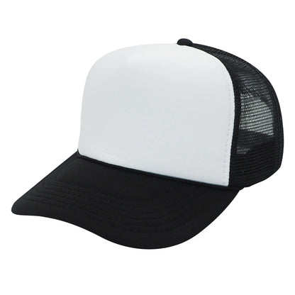 Nissun SPC Foam Trucker Hat 5 Panel Mesh Cap Two Tone Colors