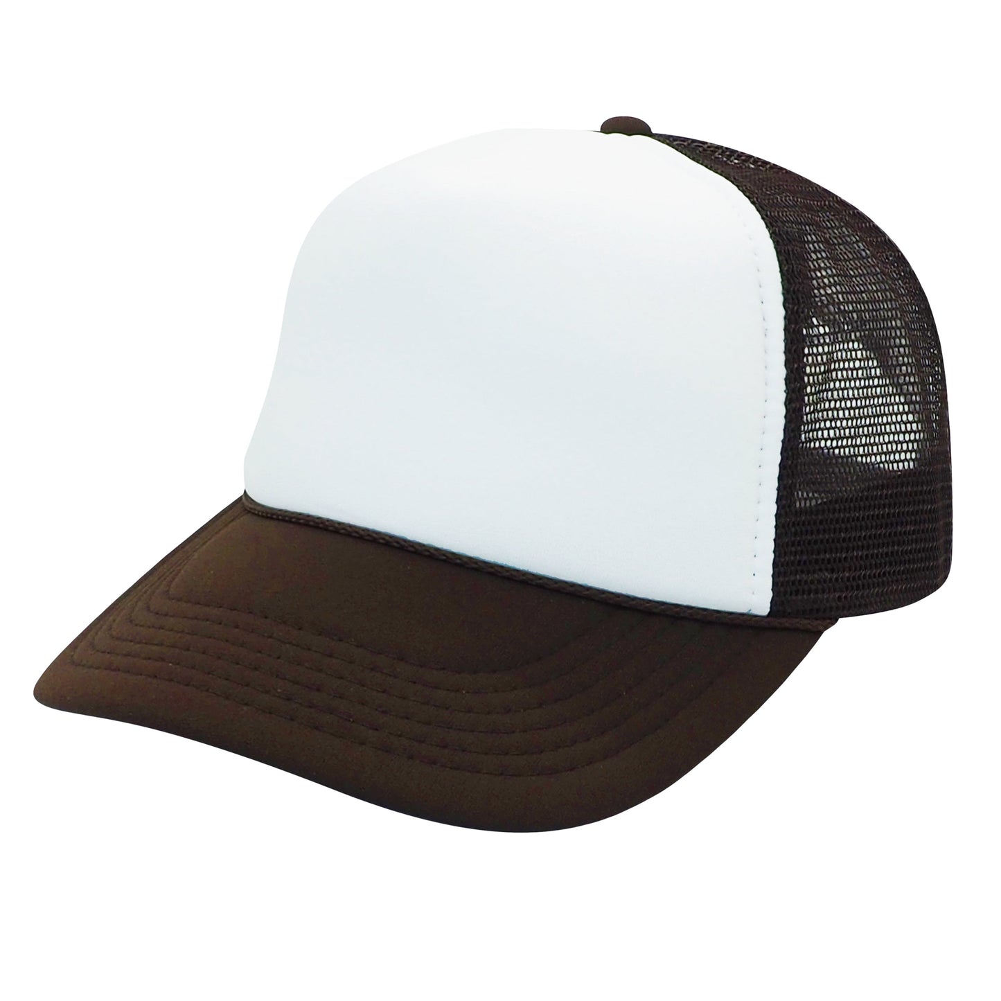 Nissun SPC Foam Trucker Hat 5 Panel Mesh Cap Two Tone Colors