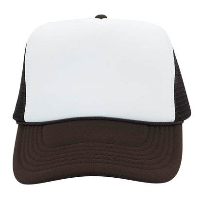 Nissun SPC Foam Trucker Hat 5 Panel Mesh Cap Two Tone Colors