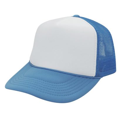 Nissun SPC Foam Trucker Hat 5 Panel Mesh Cap Two Tone Colors