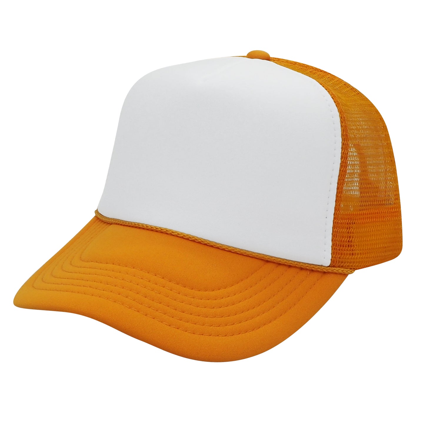 Nissun SPC Foam Trucker Hat 5 Panel Mesh Cap Two Tone Colors