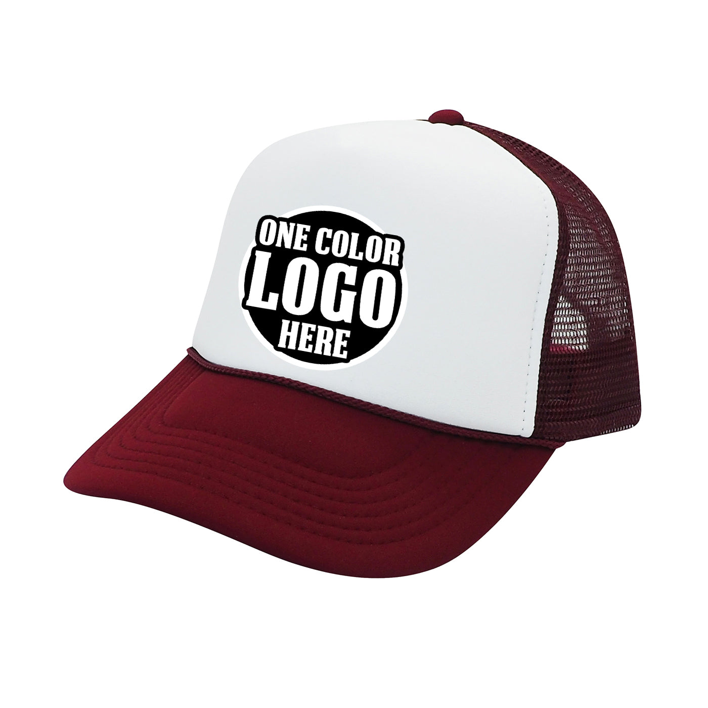 Blank or Custom Printed Nissun 5 Panel Foam Trucker Hat Mesh Back