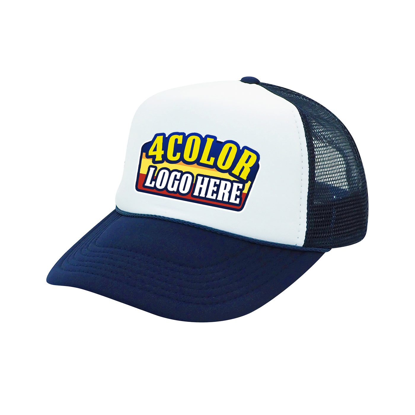 Blank or Custom Printed Nissun 5 Panel Foam Trucker Hat Mesh Back