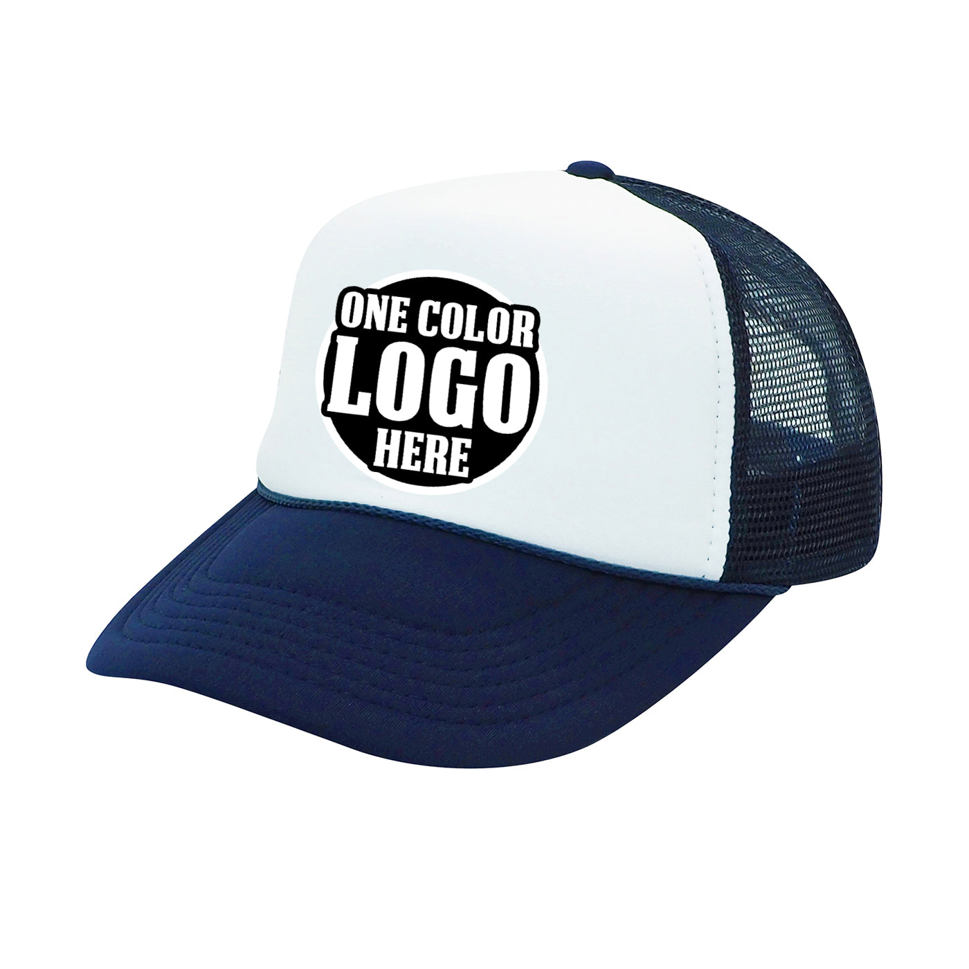 Blank or Custom Printed Nissun 5 Panel Foam Trucker Hat Mesh Back