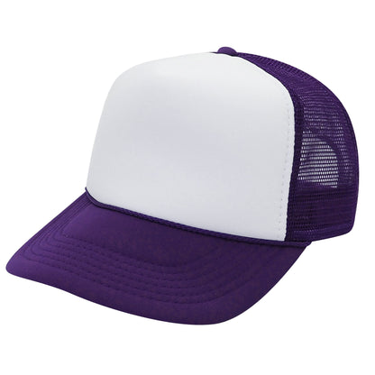 Nissun SPC Foam Trucker Hat 5 Panel Mesh Cap Two Tone Colors