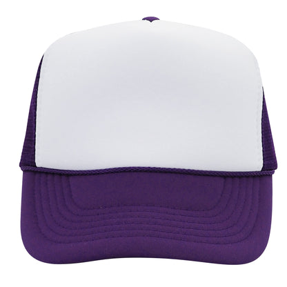 Nissun SPC Foam Trucker Hat 5 Panel Mesh Cap Two Tone Colors