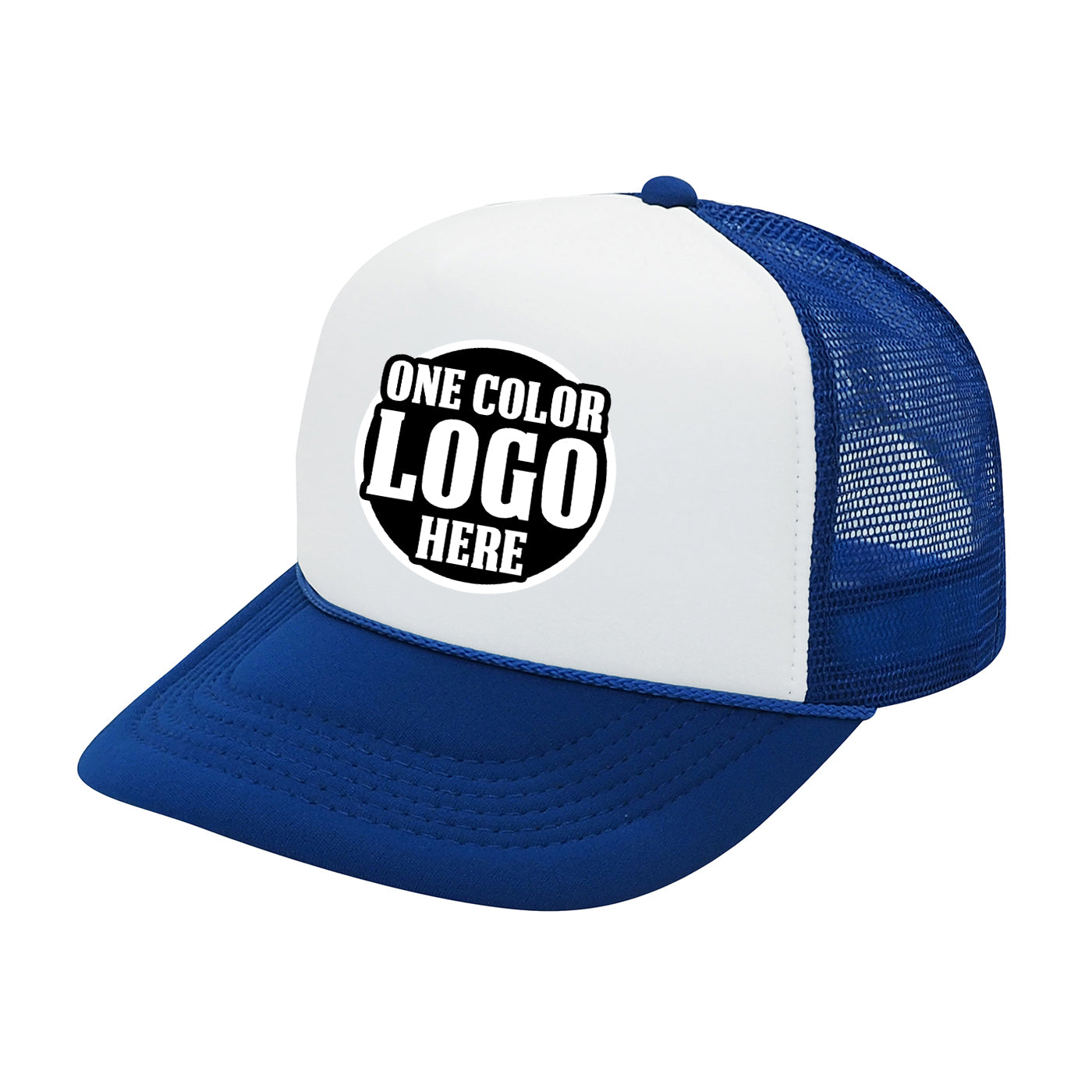 Blank or Custom Printed Nissun 5 Panel Foam Trucker Hat Mesh Back