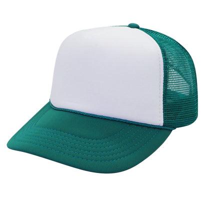 Nissun Classic Trucker Baseball Hats Caps Foam Mesh Blank Solid Two Tone Snapback - Blank