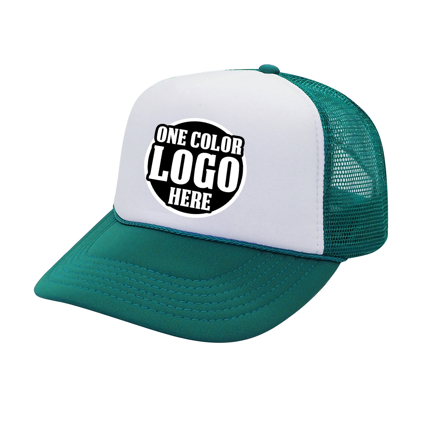 Blank or Custom Printed Nissun 5 Panel Foam Trucker Hat Mesh Back