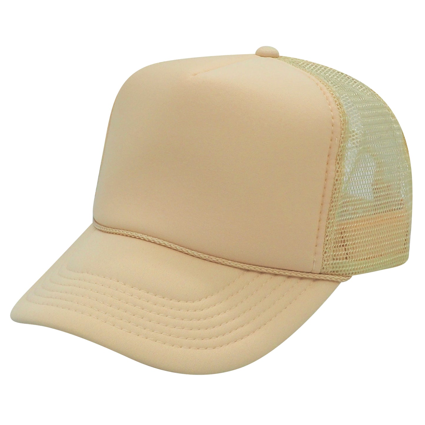 Nissun SSC Foam Trucker Hat 5 Panel Mesh Cap Solid Colors