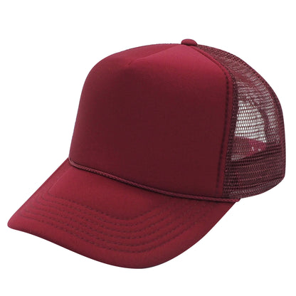 Nissun SSC Foam Trucker Hat 5 Panel Mesh Cap Solid Colors