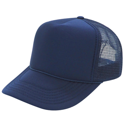 Nissun SSC Foam Trucker Hat 5 Panel Mesh Cap Solid Colors