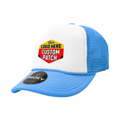 Custom Patch Decky 210 - Foam Trucker Hat, Two Tone Mesh Back Cap