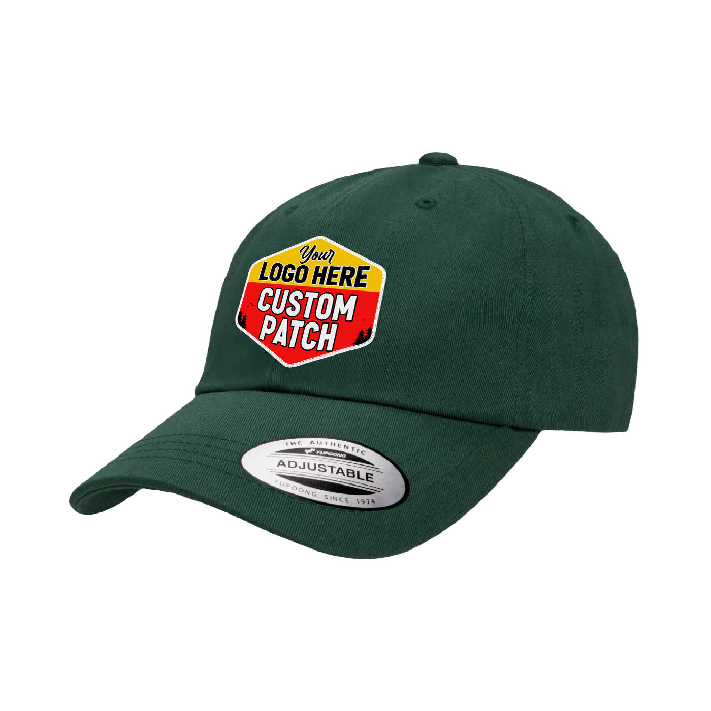 Custom Patch Yupoong 6245CM Dad Hat, Low Profile Cotton Twill Cap