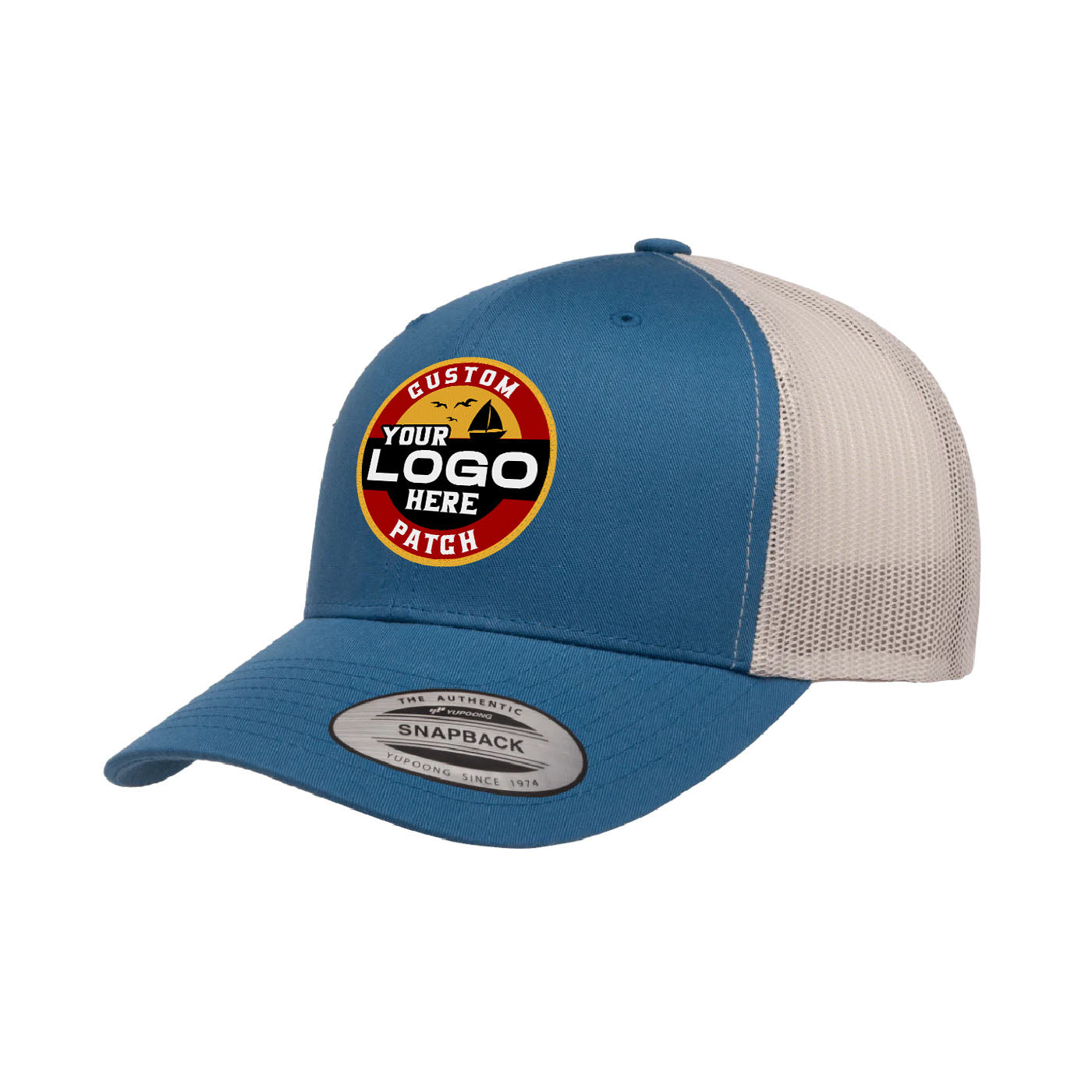 Custom Patch Yupoong 6606T Retro Trucker Hat, Mesh Back, 2-Tone Colors, YP Classics