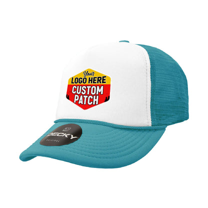 Custom Patch Decky 210 - Foam Trucker Hat, Two Tone Mesh Back Cap