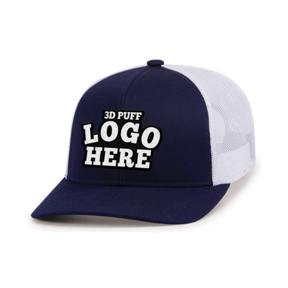 Custom Embroidered Pacific Headwear 104C Trucker Snapback Cap - 3D Embroidery