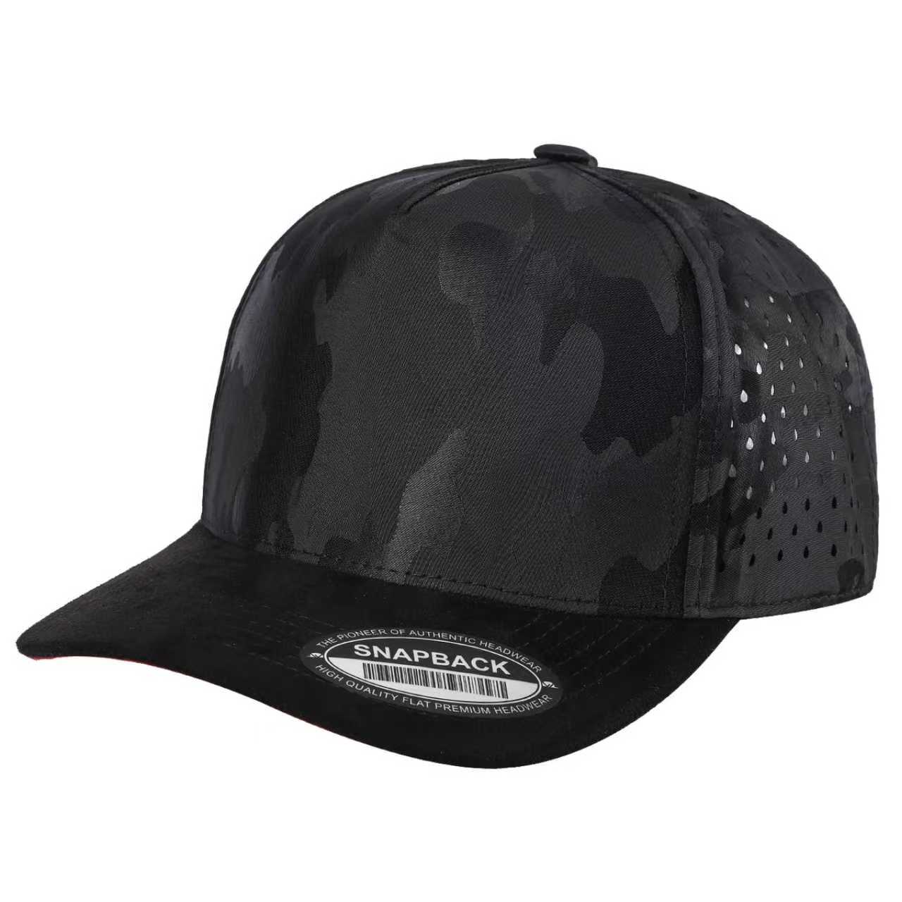 Unbranded 5 Panel Camo Suede Bill Laser Hat