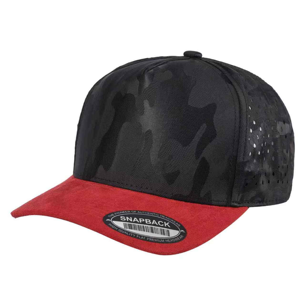 Unbranded 5 Panel Camo Suede Bill Laser Hat