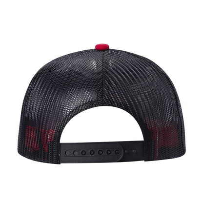 Unbranded 7-Panel Trucker Flat Bill Hat, Blank 7 Panel Mesh Back Cap