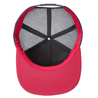 Unbranded 7-Panel Trucker Flat Bill Hat, Blank 7 Panel Mesh Back Cap