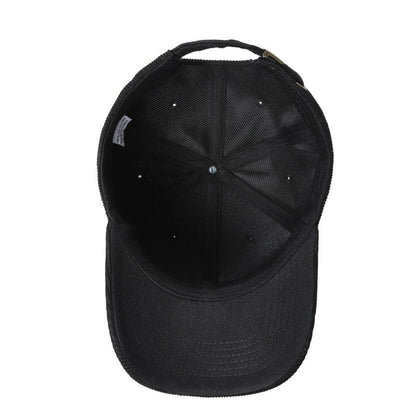 Unbranded Corduroy Baseball Cap with Buckle Closure