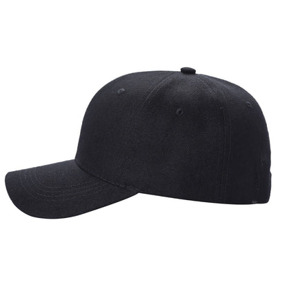 Unbranded Structured Baseball Cap, Blank 6 Panel Hat