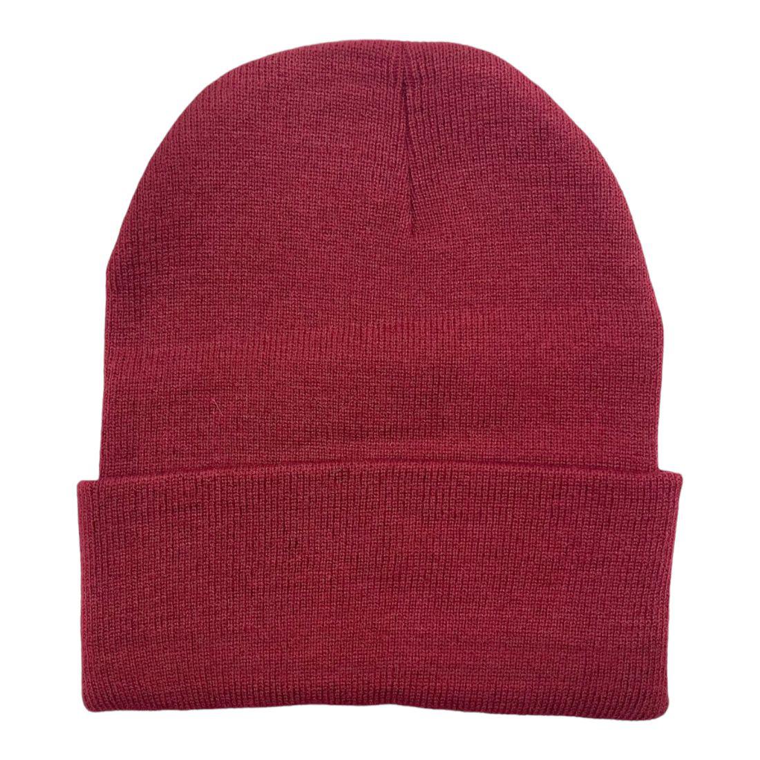 Beanies Caps Toboggan Cuffed Soft Knit in Bulk Multi-Color Plain Blank Wholesale Lot