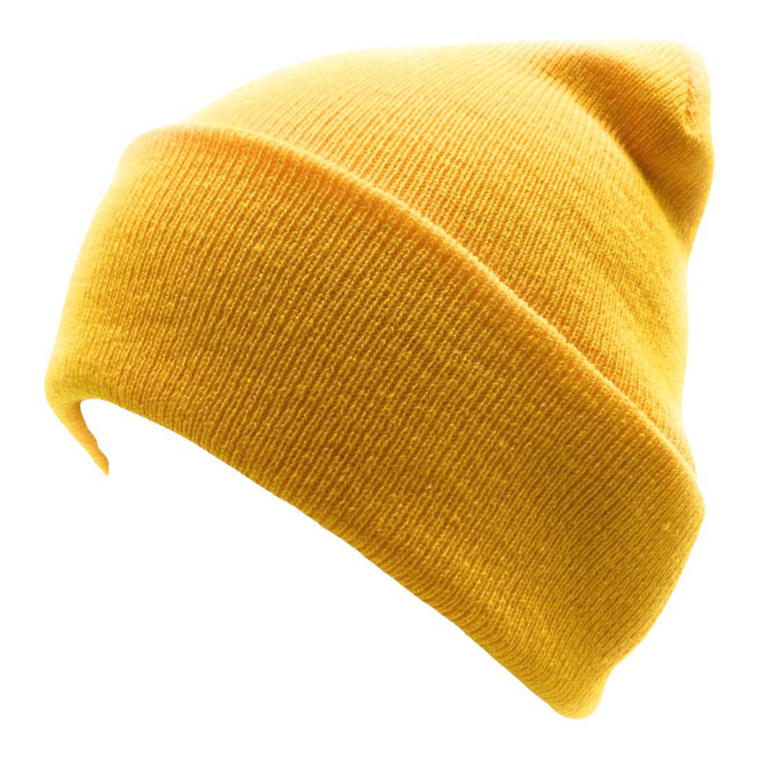 Beanies Caps Toboggan Cuffed Soft Knit in Bulk Multi-Color Plain Blank Wholesale Lot