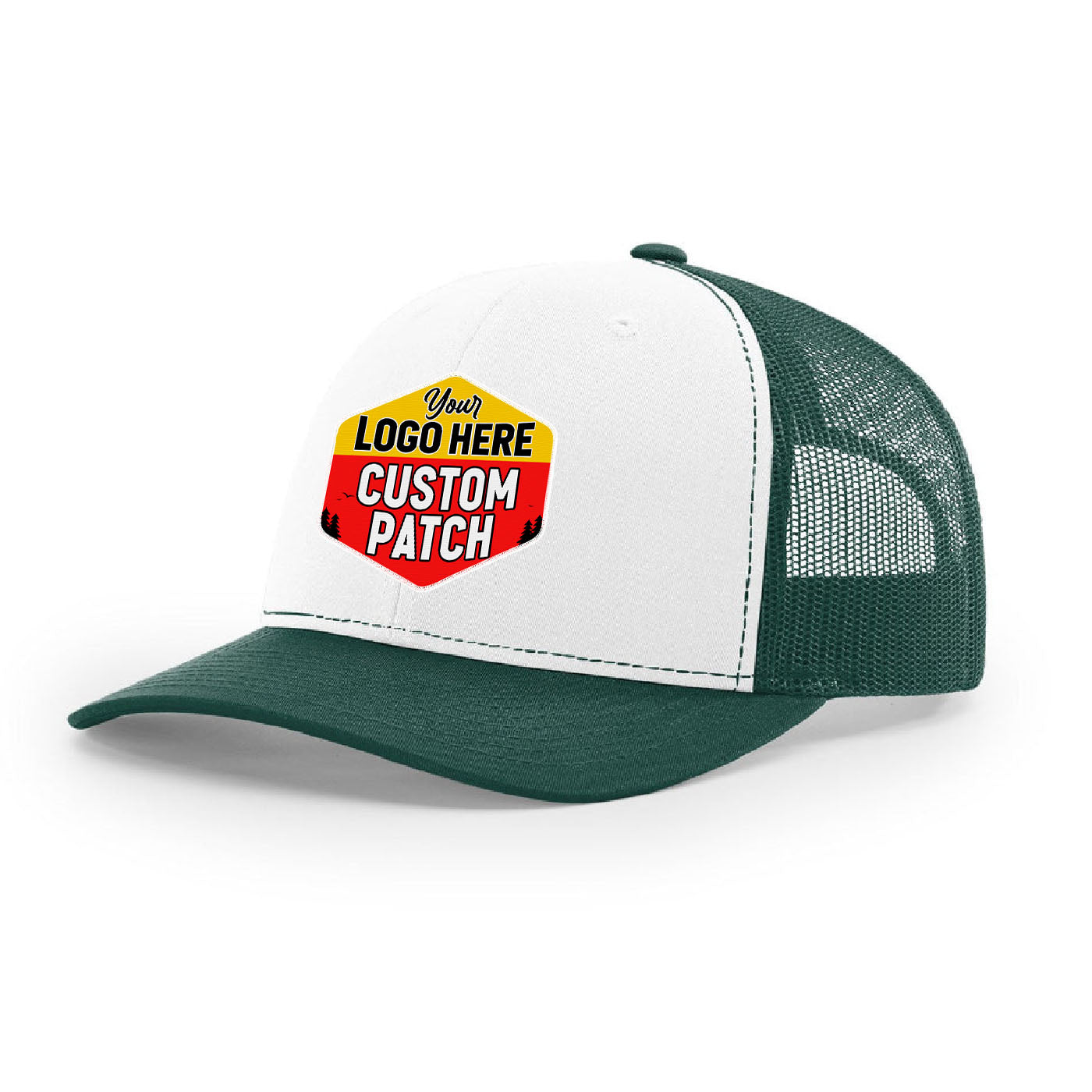 Custom Patch Richardson 112 Trucker Cap Alternate Hats Alternate Colors White Front