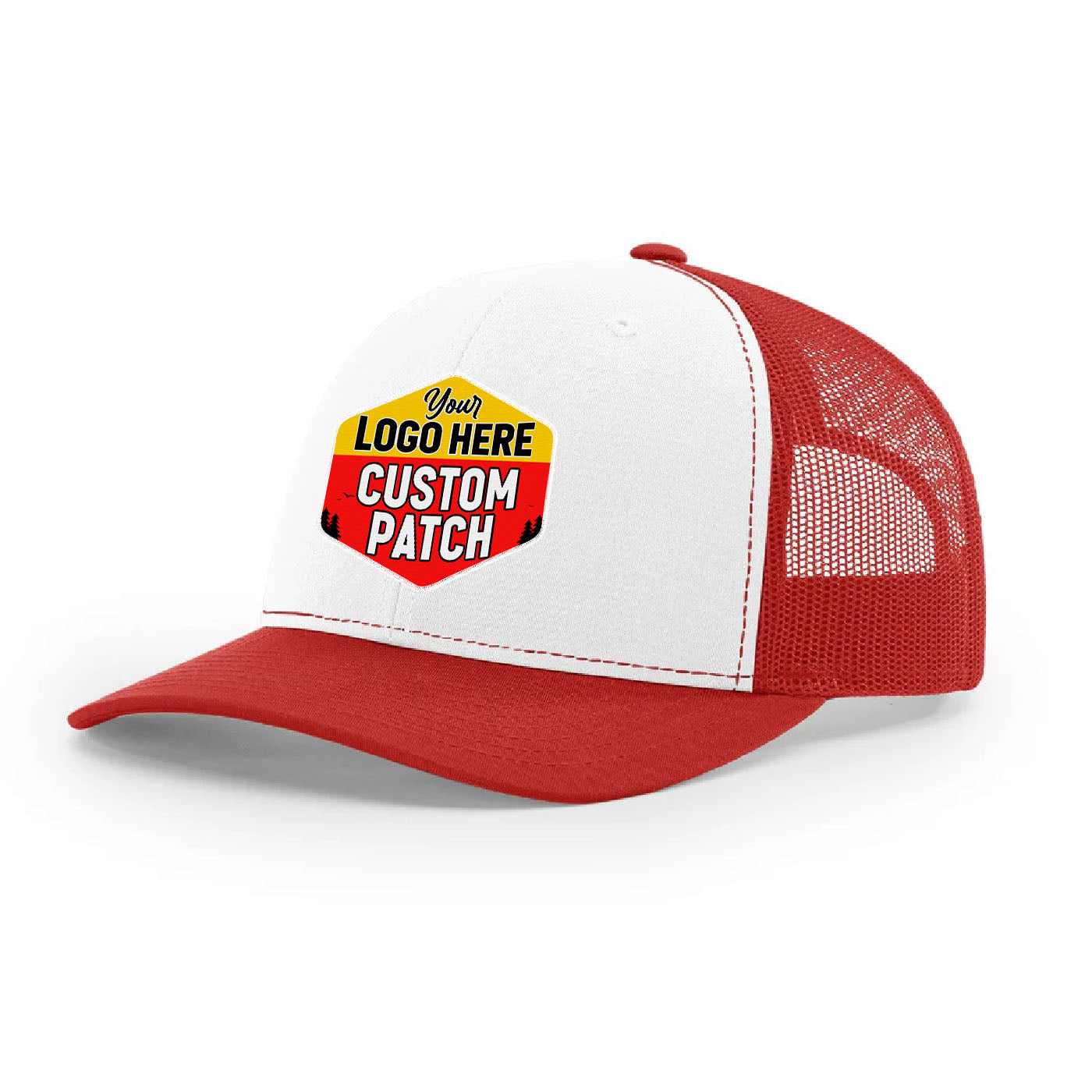 Custom Patch Richardson 112 Trucker Cap Alternate Hats Alternate Colors White Front