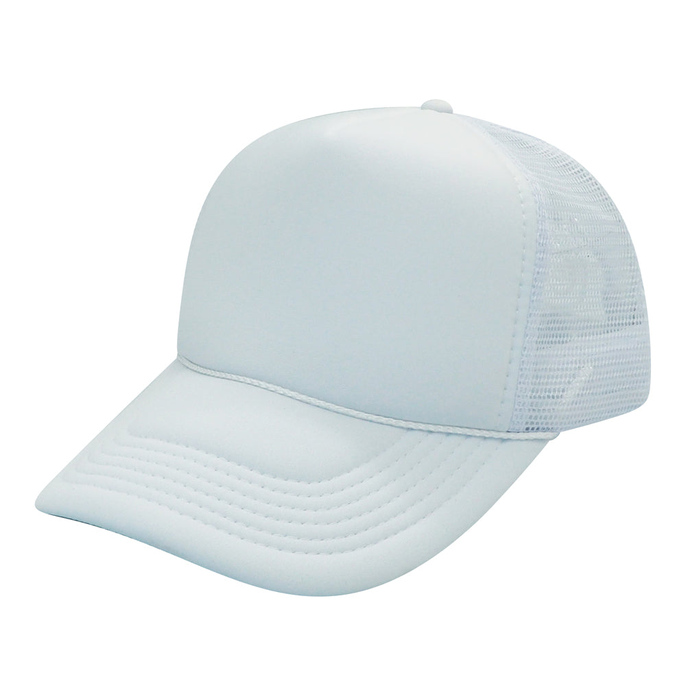 Nissun Classic Trucker Baseball Hats Caps Foam Mesh Blank Solid Two Tone Snapback - Blank