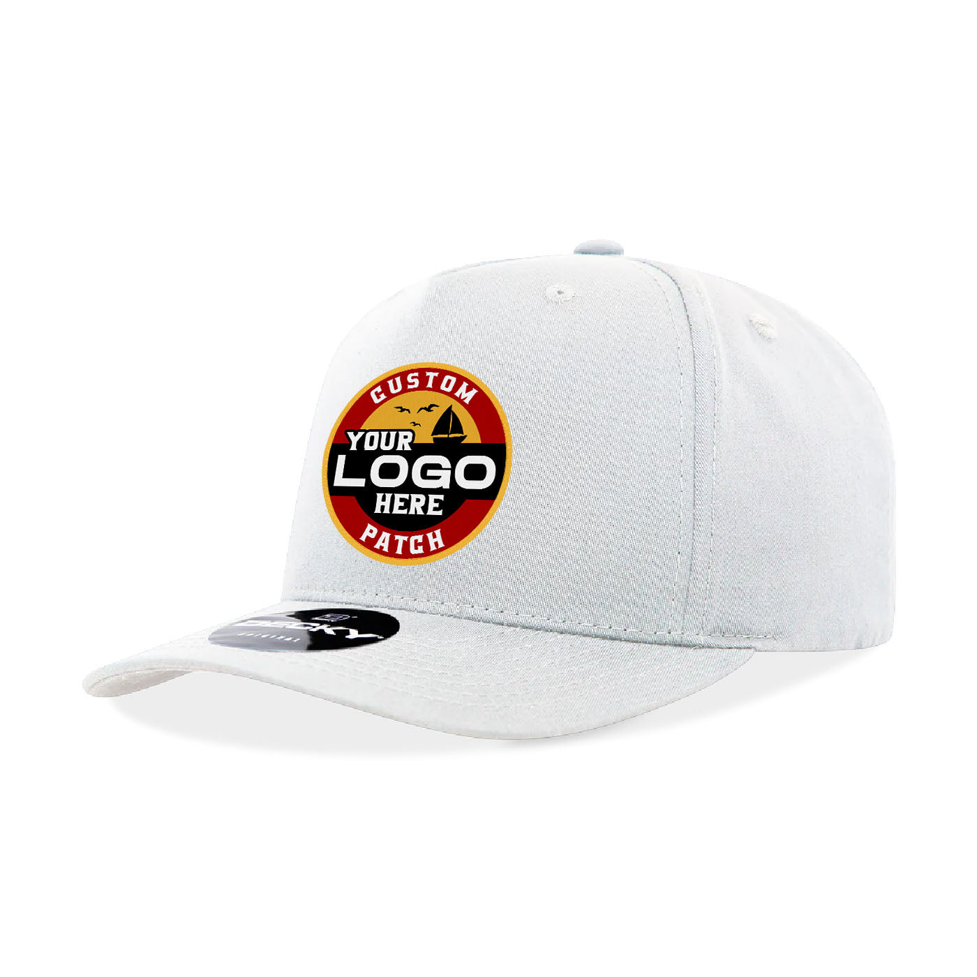 Custom Patch Decky 6024 - 5 Panel Mid Profile, Structured Cotton/Poly Blend Cap