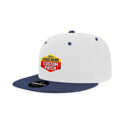 Custom Patch Decky 6020 High Profile 6 Panel Snapback, Flat Bill Hat