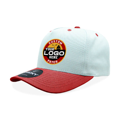 Custom Patch Decky 6024 - 5 Panel Mid Profile, Structured Cotton/Poly Blend Cap