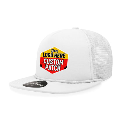 Custom Patch Decky 6026 - Classic 5 Panel Foam Trucker Cap, Flat Bill Hat