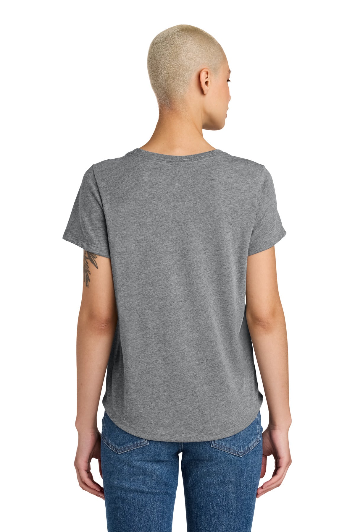 AlumGrey Allmade Women's Relaxed Tri-Blend Scoop Neck Tee AL2015