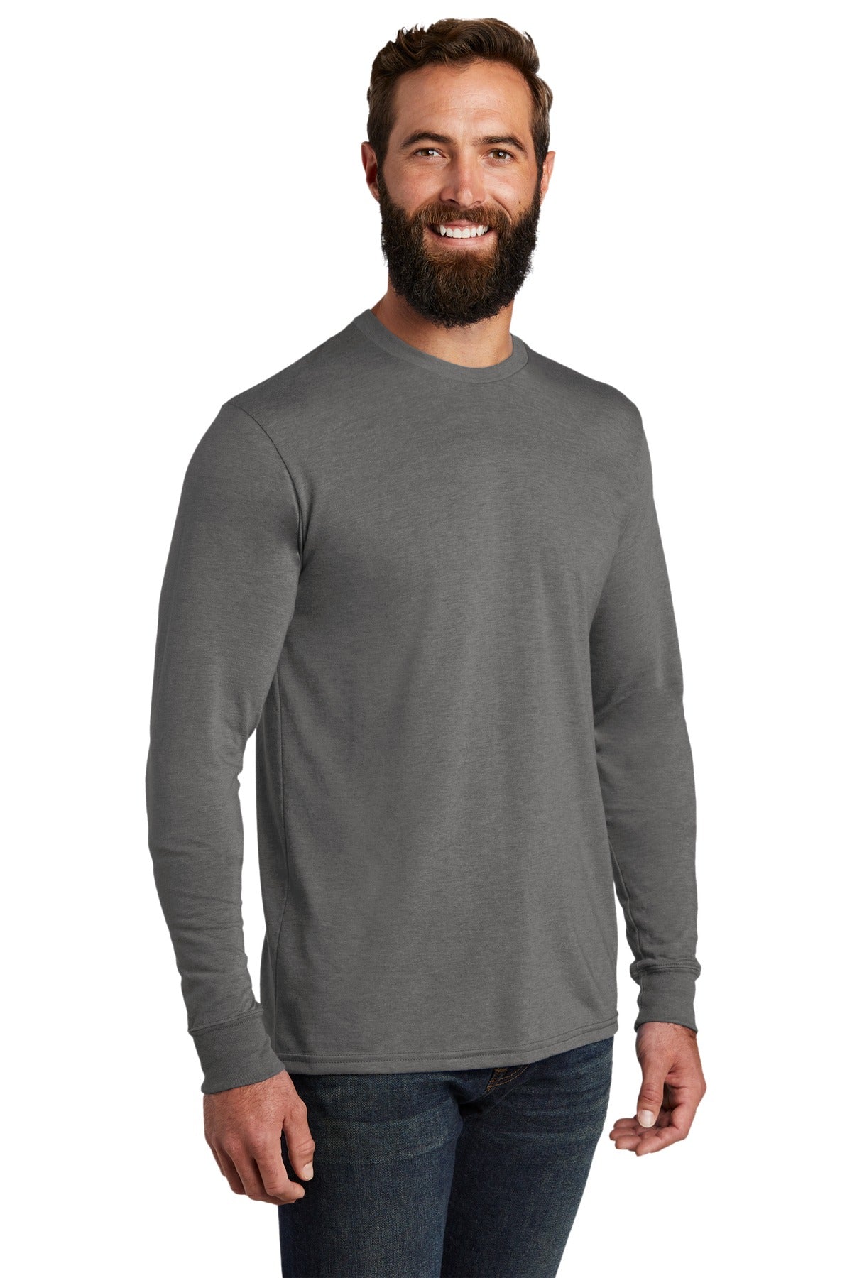 Aluminum Grey Allmade Unisex Tri-Blend Long Sleeve Tee AL6004