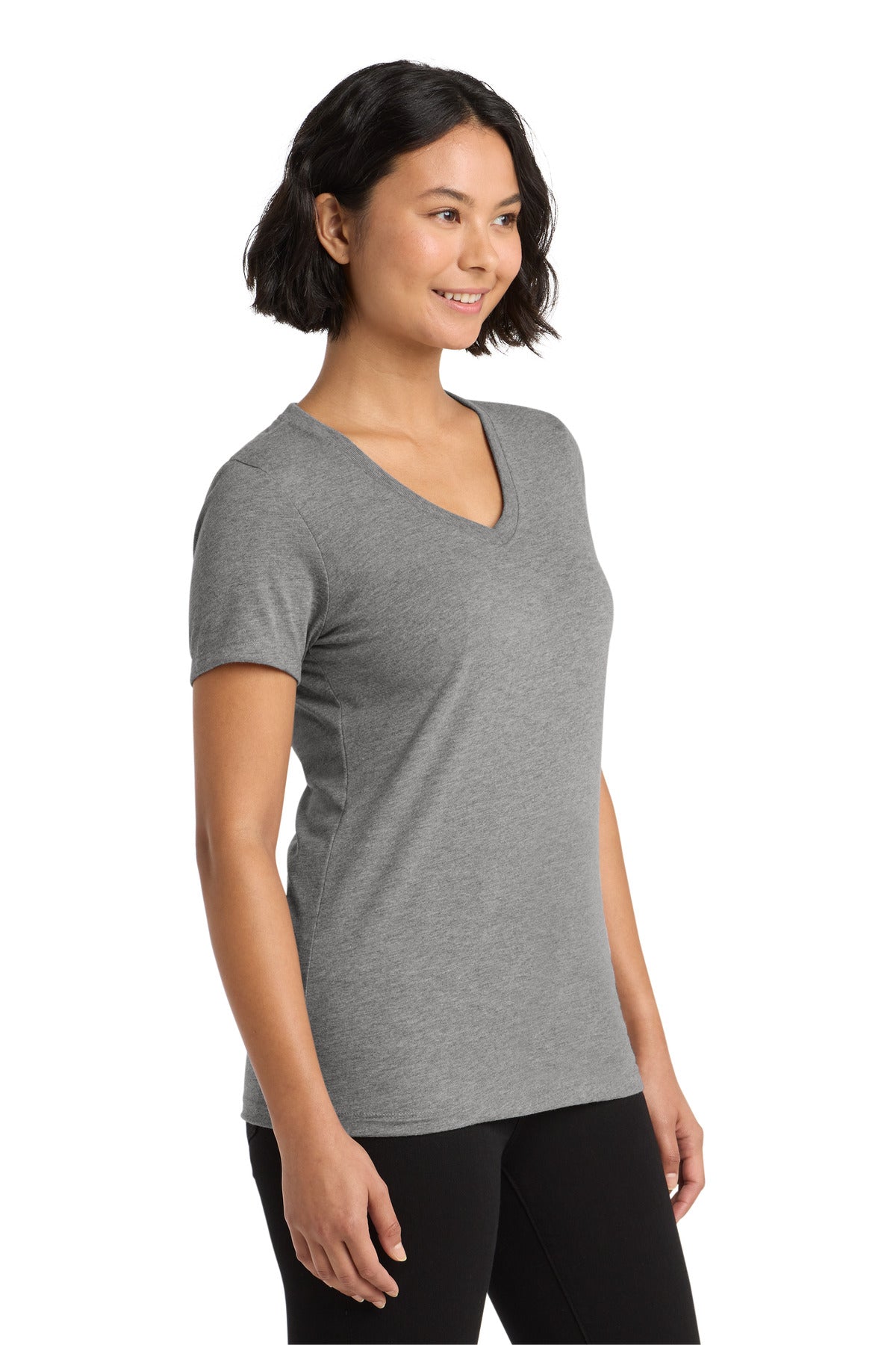 Aluminum Grey Allmade Women's Tri-Blend V-Neck Tee AL2018