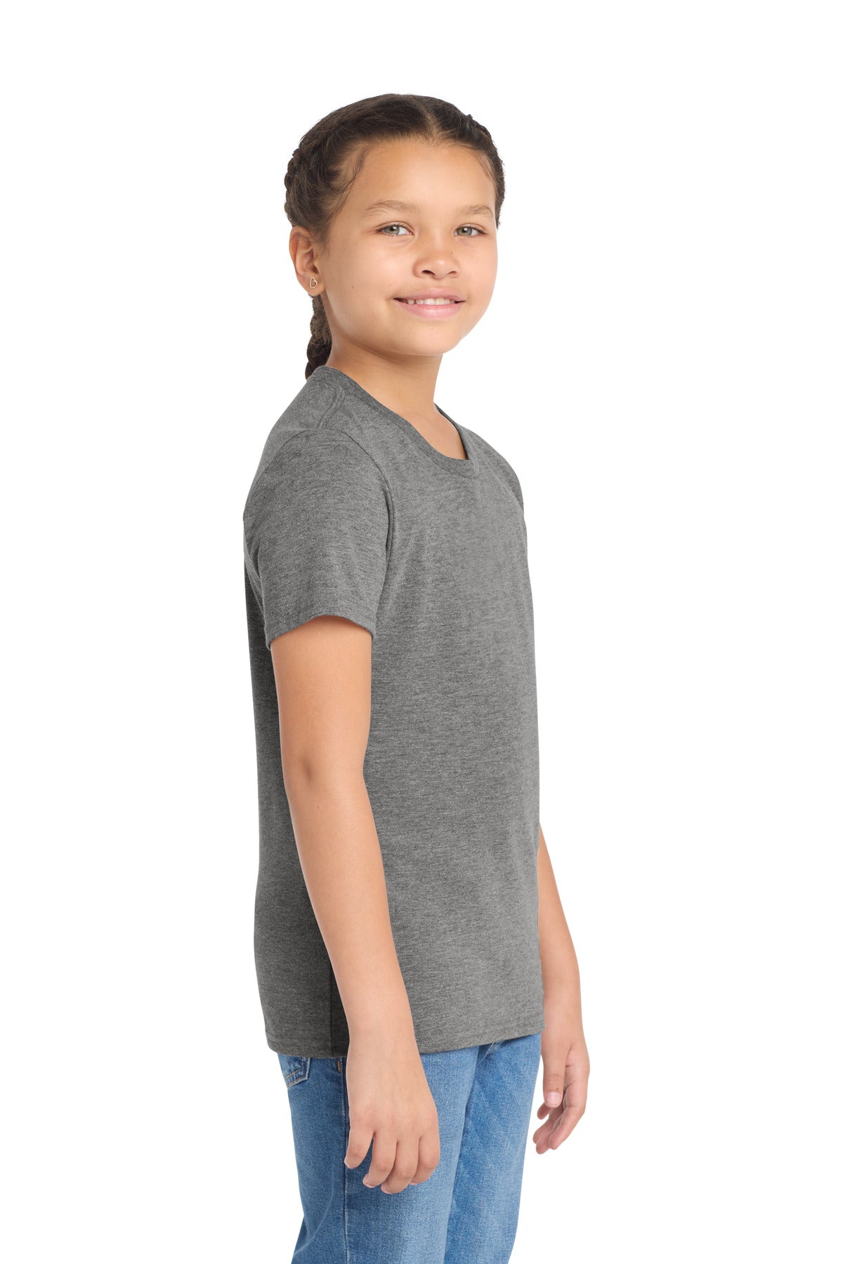 Aluminum Grey Allmade Youth Tri-Blend Tee AL207