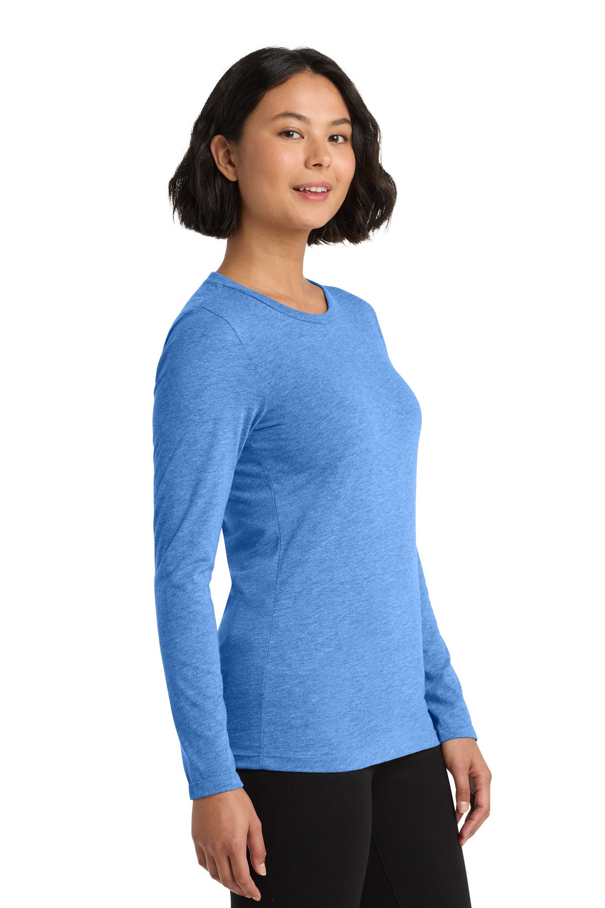 Azure Blue Allmade Women's Tri-Blend Long Sleeve Tee AL6008