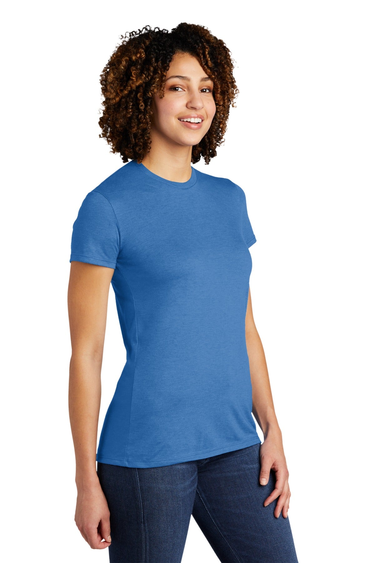 Azure Blue Allmade Women's Tri-Blend Tee AL2008
