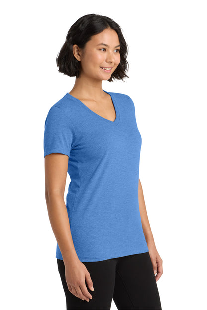 Azure Blue Allmade Women's Tri-Blend V-Neck Tee AL2018