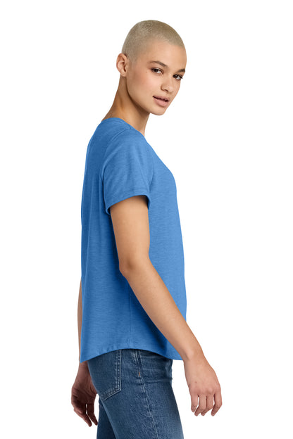 AzureBlue Allmade Women's Relaxed Tri-Blend Scoop Neck Tee AL2015