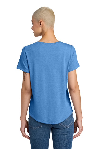AzureBlue Allmade Women's Relaxed Tri-Blend Scoop Neck Tee AL2015