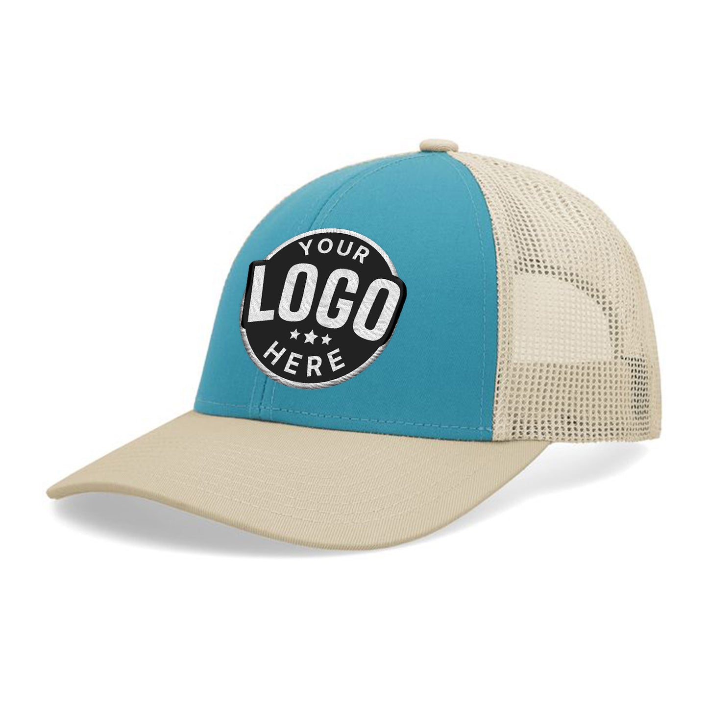 Custom Embroidered Pacific Headwear P114 Low-Pro Trucker Cap - Flat Embroidery