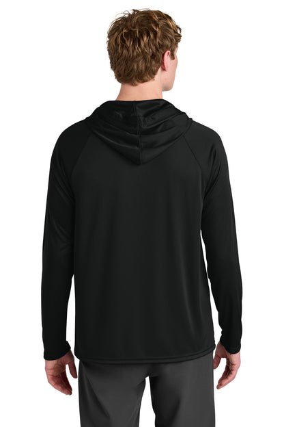 Black A4 Cooling Performance Long Sleeve Hooded Tee A4N3409