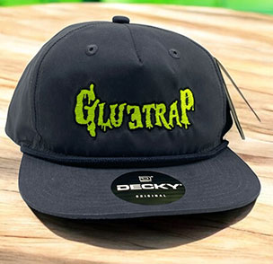 Black cap with Glowtrap neon green embroidered logo