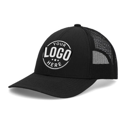 Custom Embroidered Pacific Headwear P114 Low-Pro Trucker Cap - Flat Embroidery