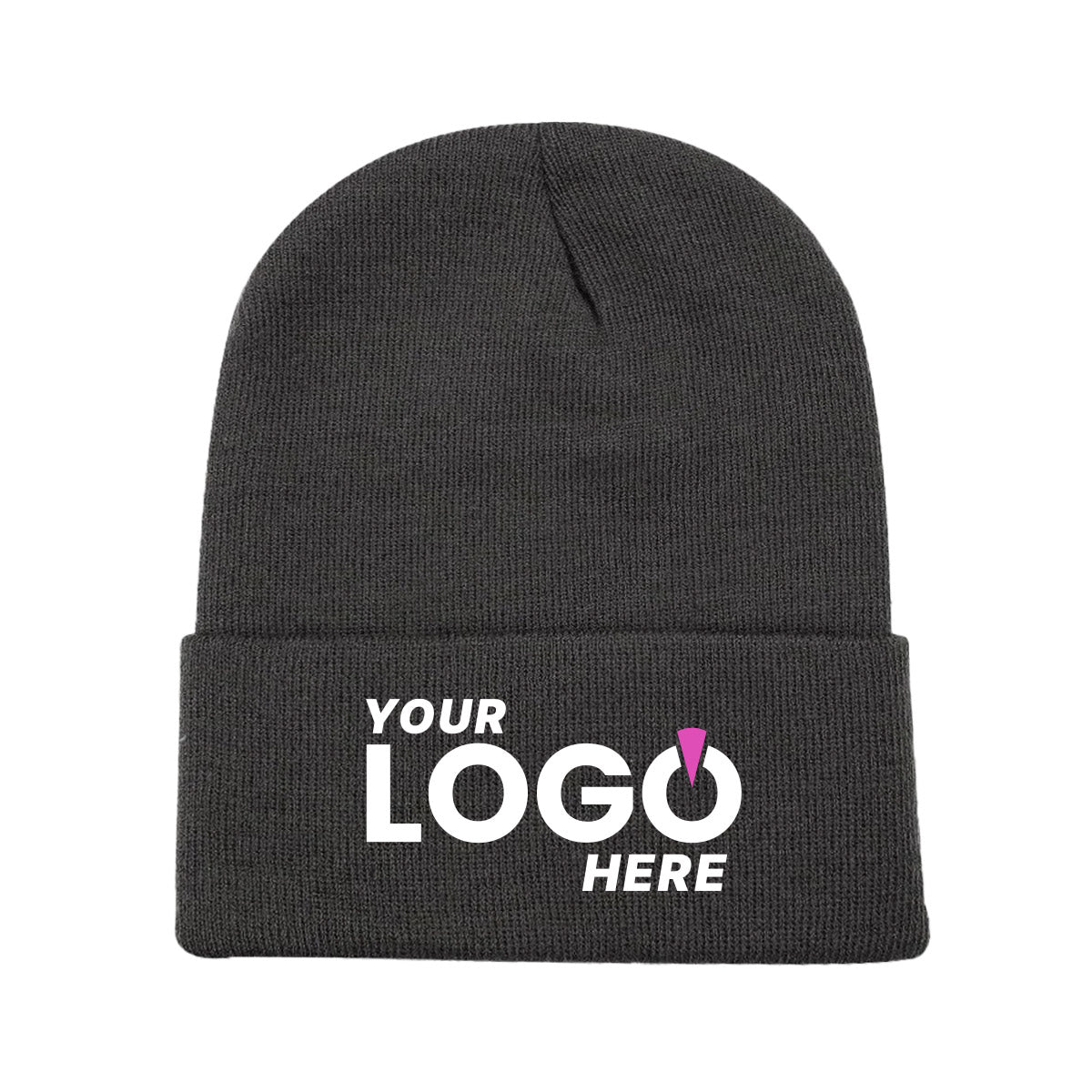 Custom Embroidered Unbranded Long Knit Beanie with Logo